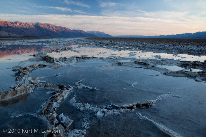 Looking south towards Badwater in beautiful magic hour light