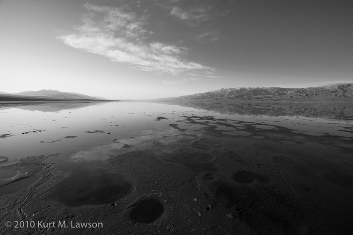 A watery view of Death Valley