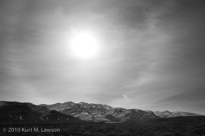 Sun Halo over Pinto Peak in Towne Pass