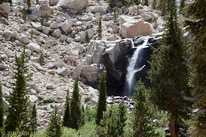 The waterfall into Bighorn Park at Outpost Camp