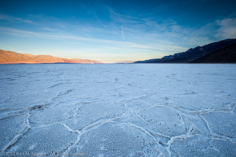 A northerly view at Badwater, January 2012