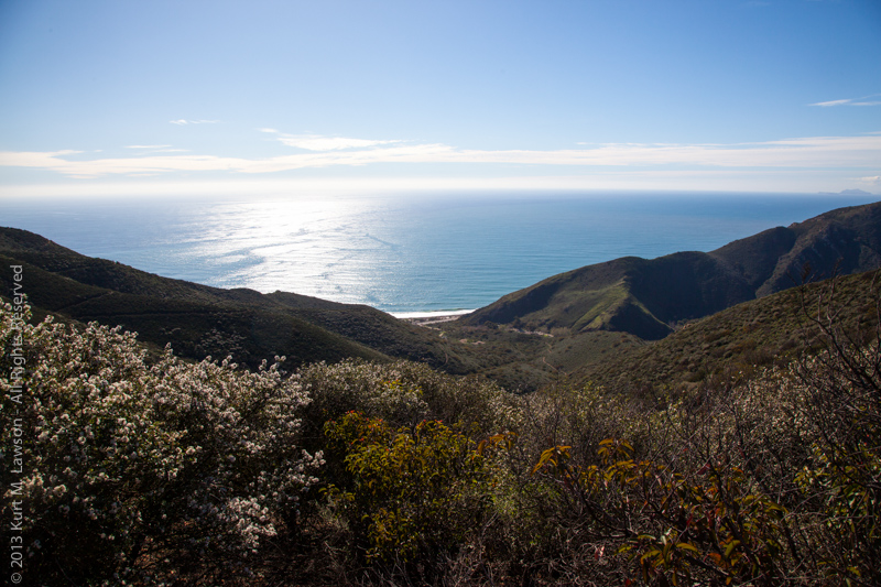 Looking down on Pt. Mugu State Park Entrance