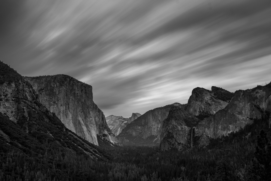 Warp Speed at Tunnel View (Black and White Edition)