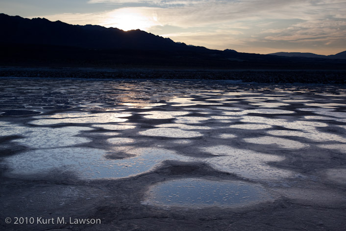 The Sun peeks over the Funeral Mountains