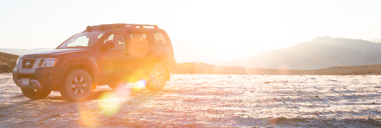 nissan xterra backlit by the sun